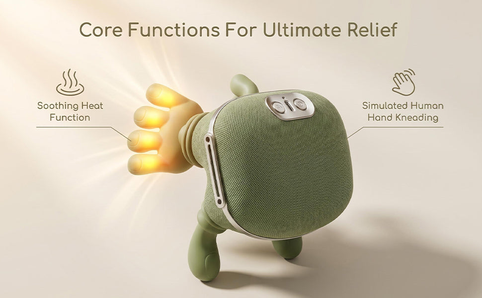 Neck Massager with Heat – 4D Kneading Shiatsu for Pain Relief جهاز تدليك الرقبة بالحرارة – تدليك شياتسو رباعي الأبعاد (4D) لتخفيف الألم
