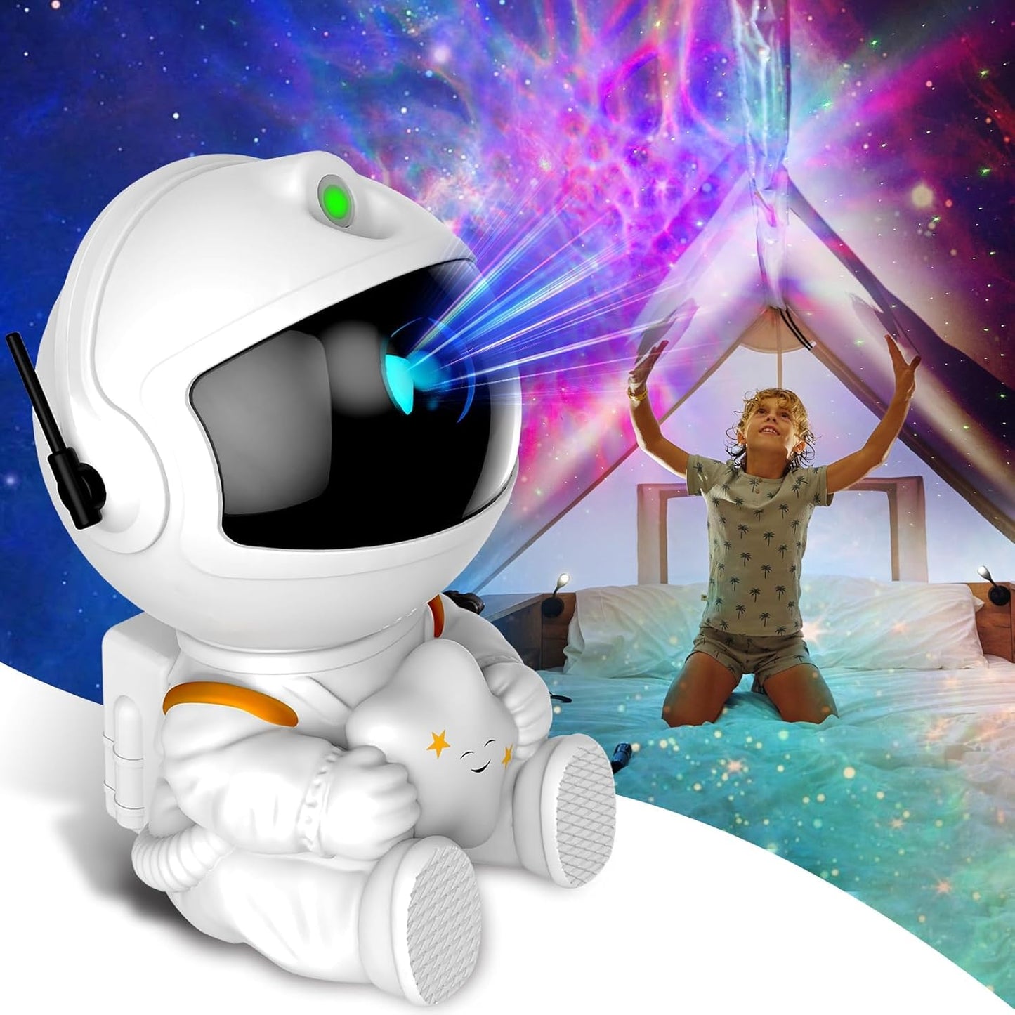 Astronaut Galaxy Projector جهاز عرض المجرة على شكل رائد فضاء