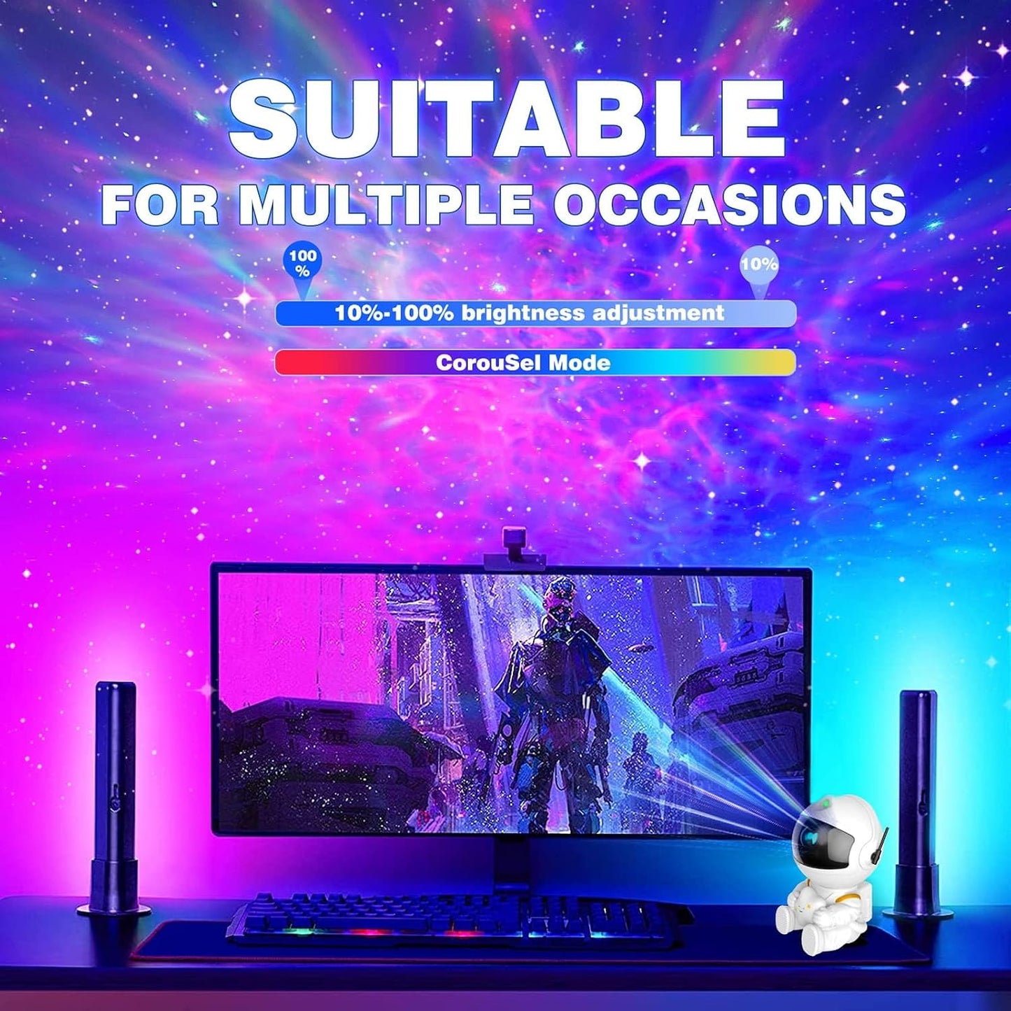 Astronaut Galaxy Projector جهاز عرض المجرة على شكل رائد فضاء
