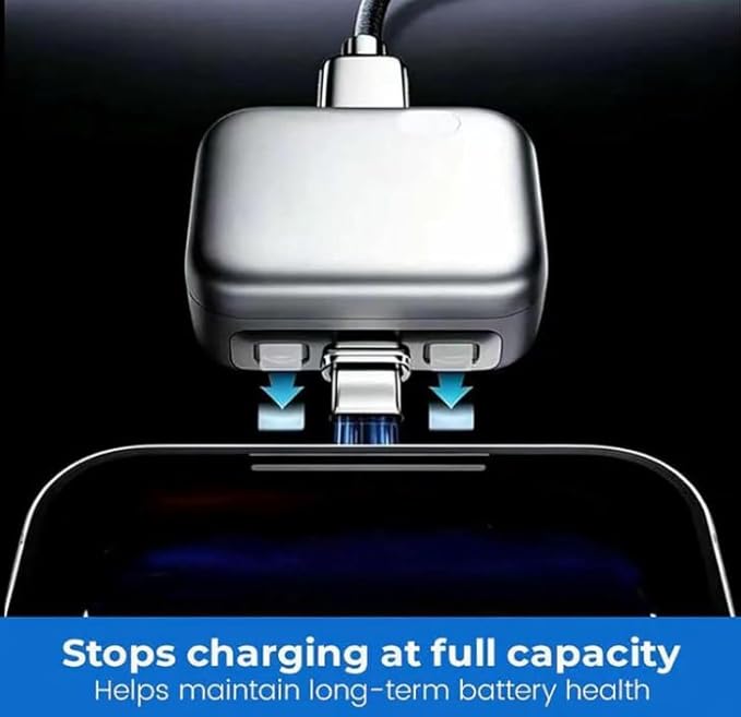 Auto Power-Off USB-C Charging Adapter – Full Charger Auto Cut-Off (1 PC) محول شحن USB-C بإيقاف تلقائي عند اكتمال الشحن (قطعة واحدة).