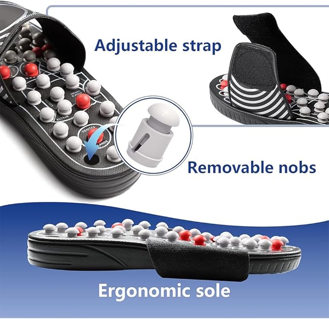 Tazweeq Foot Massage Slippers, Foot Massager, Massage Relaxation Tool for Relieving Plantar Fasciitis - 👣 مناسبة للاستخدام اليومي لفترات قصيرة للمساعدة على الاسترخاء وتنشيط القدمين.