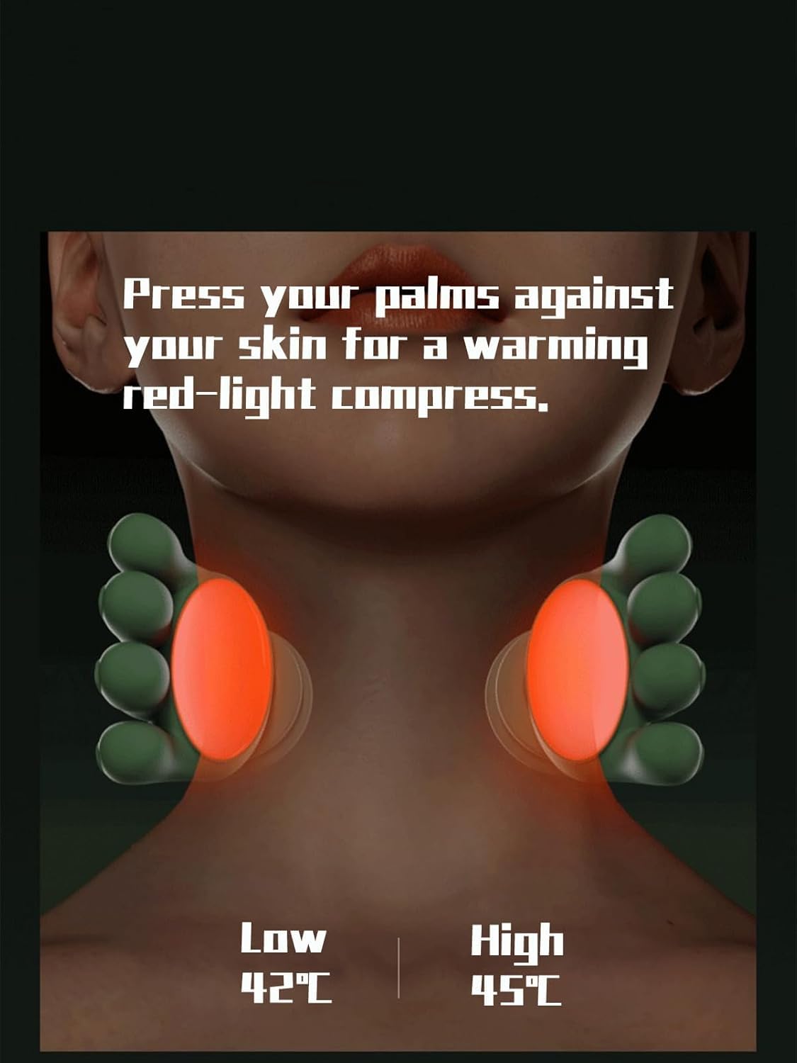 Neck Massager with Heat – 4D Kneading Shiatsu for Pain Relief  جهاز تدليك الرقبة بالحرارة – تدليك شياتسو رباعي الأبعاد (4D) لتخفيف الألم