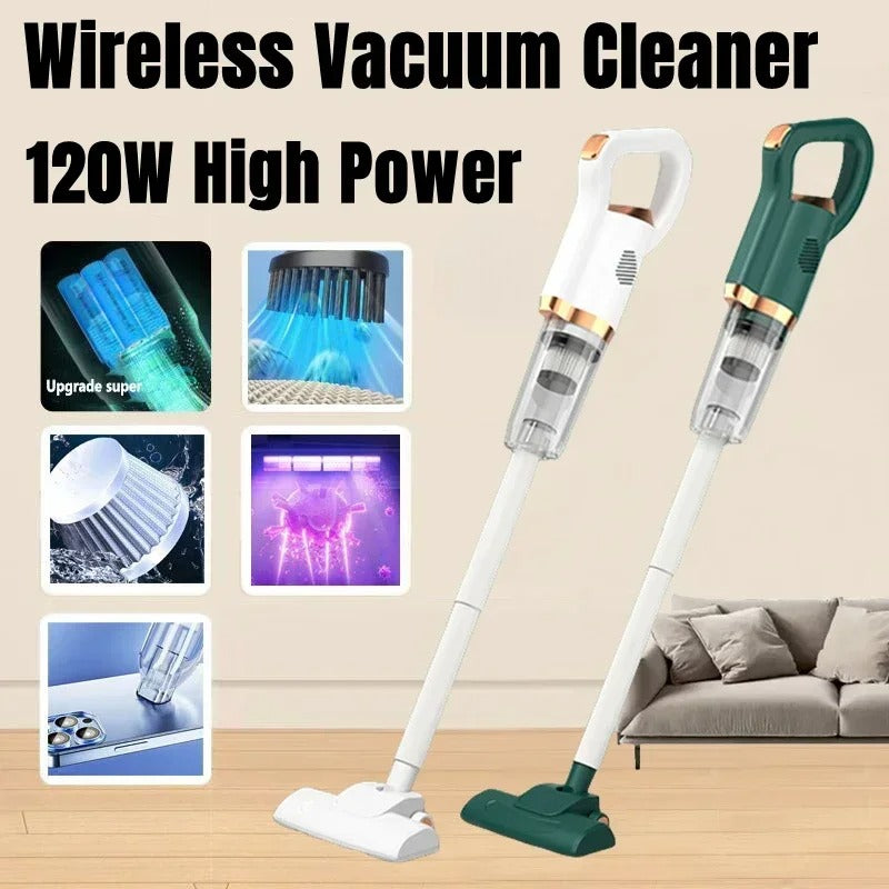 6500P Portable Vacuum Cleaner with Powerful LED Suction Surface, Multifunctional Cordless Vacuum Cleaner for Home, Car, and Floor