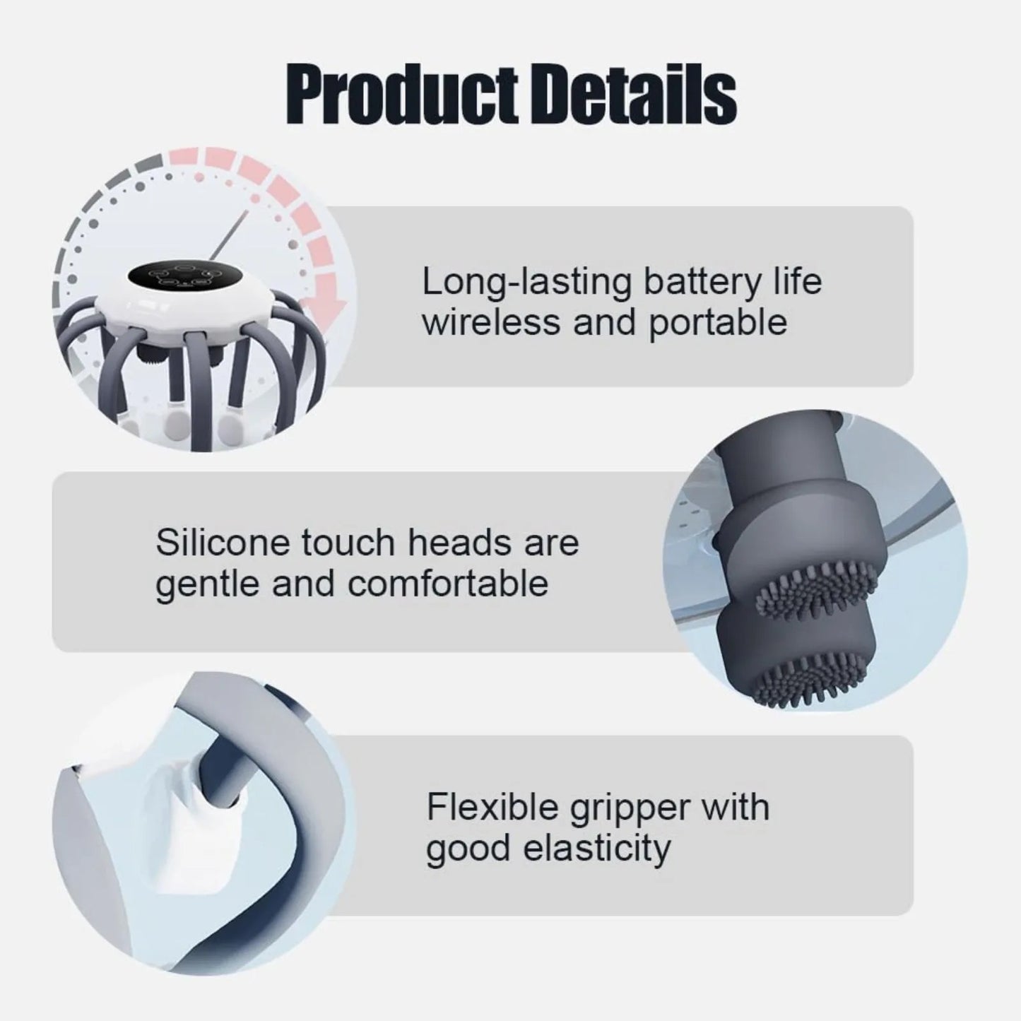 💆‍♂️✨ جهاز تدليك الرأس الكهربائي 360° – استرخاء ذكي بلمسة واحدة