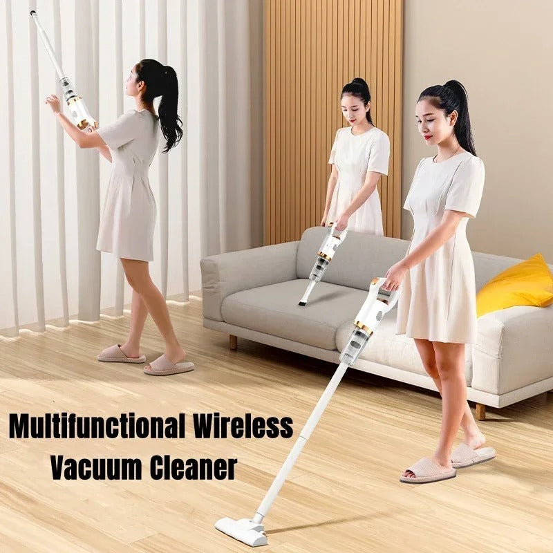 6500P Portable Vacuum Cleaner with Powerful LED Suction Surface, Multifunctional Cordless Vacuum Cleaner for Home, Car, and Floor