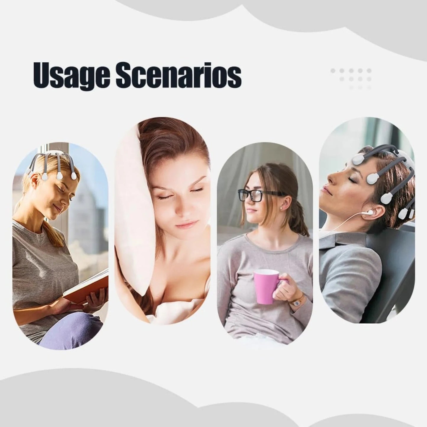 💆‍♂️✨ جهاز تدليك الرأس الكهربائي 360° – استرخاء ذكي بلمسة واحدة