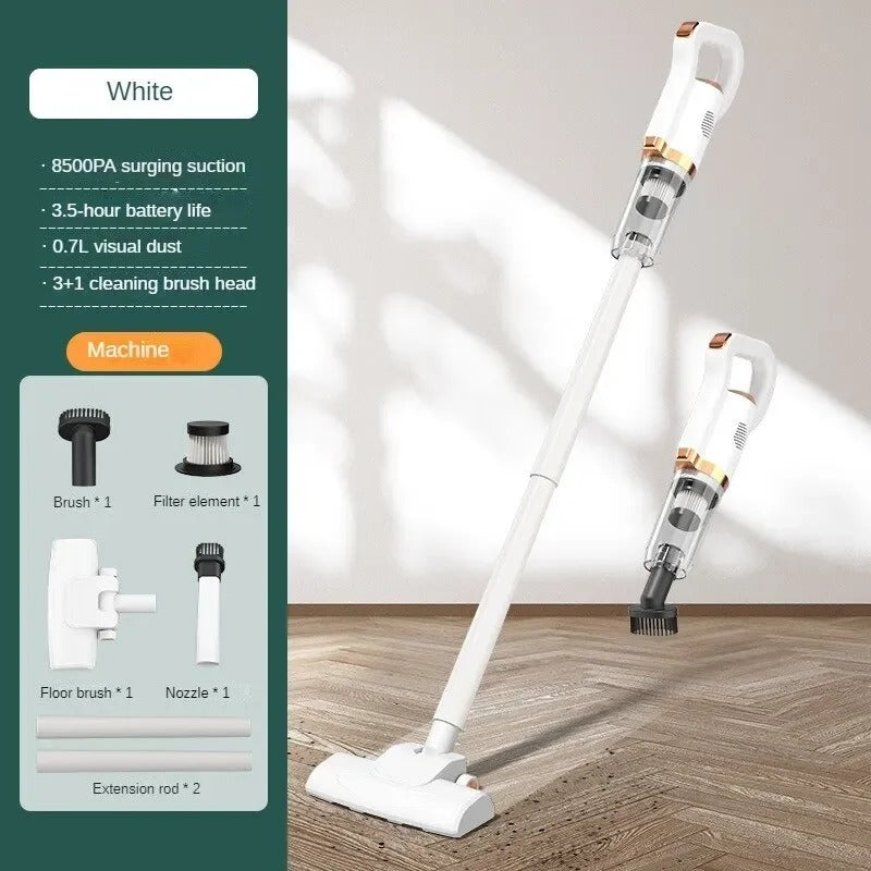 6500P Portable Vacuum Cleaner with Powerful LED Suction Surface, Multifunctional Cordless Vacuum Cleaner for Home, Car, and Floor